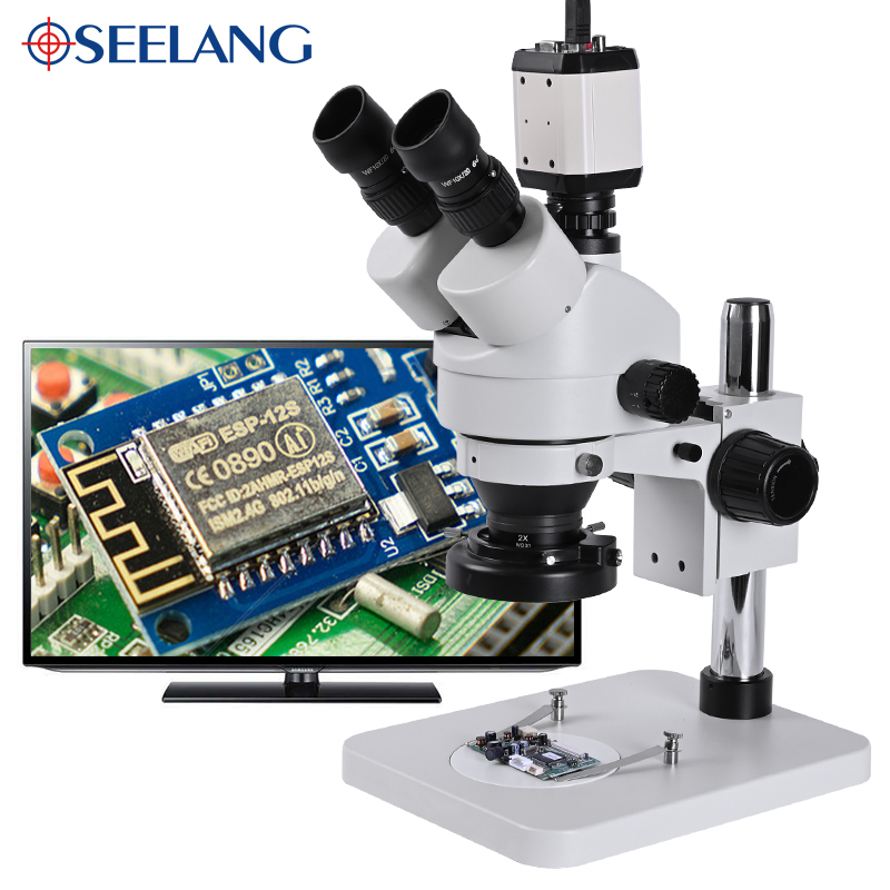 Stereo Trinocular Microscope Pcb - Microscopio estéreo de grado Industrial 3,5-90X