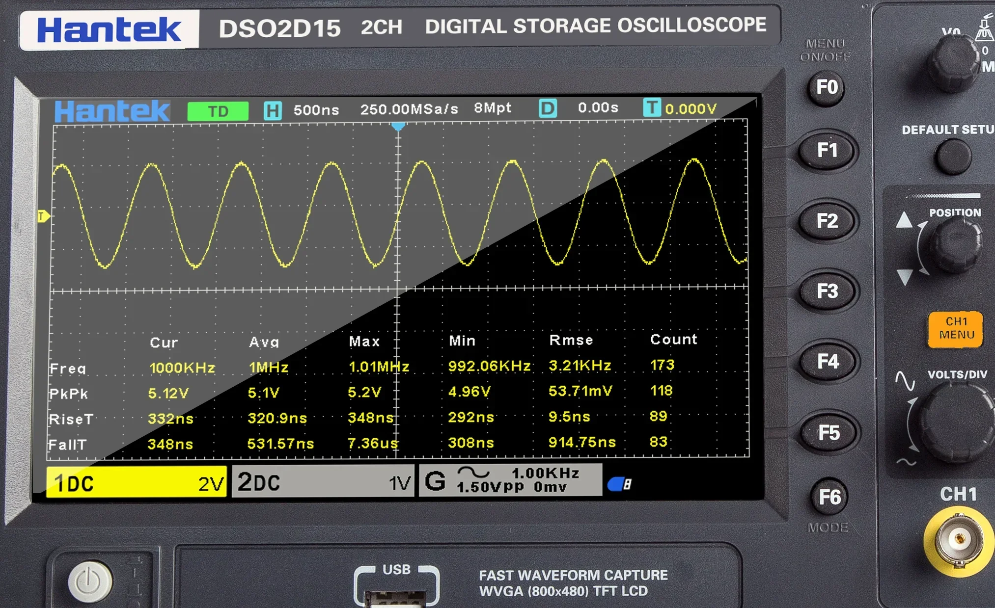 Digital Storage Oscilloscope 100Mhz - Osciloscopio de Almacenamiento Digital de Doble