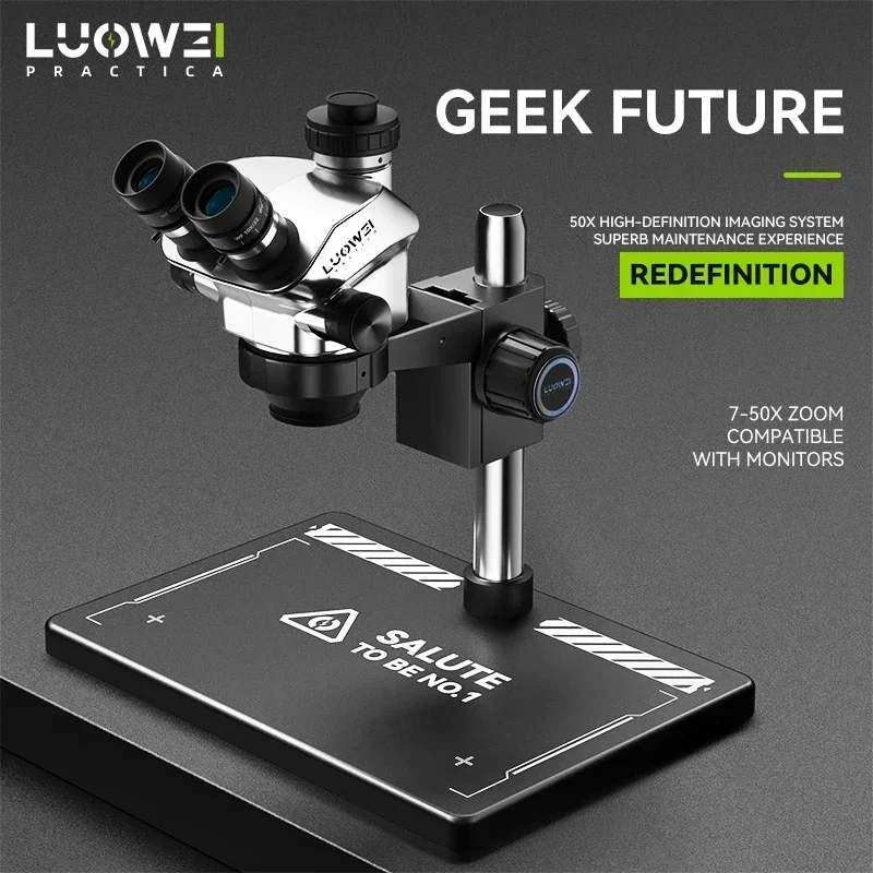 LUOWEI TR02-B3TV microscopio e - Stereo Trinocular Microscope Pcb reseña y precio