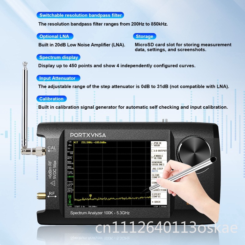 Analizador de Espectro Portáti - Signal Generator Spectrum Analyzer reseña y precio