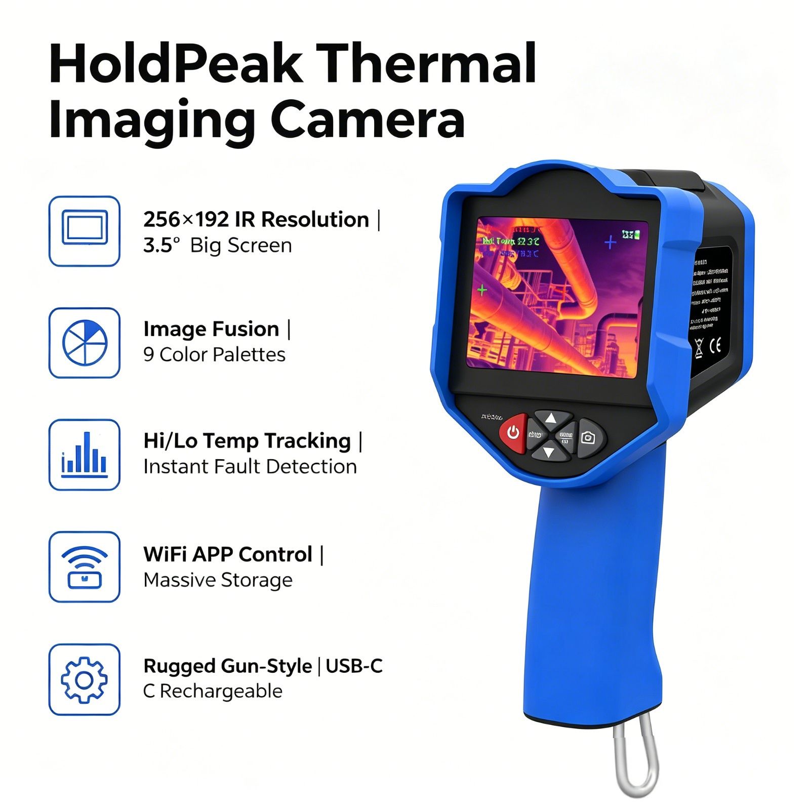 Cámara Termográfica HoldPeak 2 - Thermal Imaging Camera Pcb Repair reseña y precio